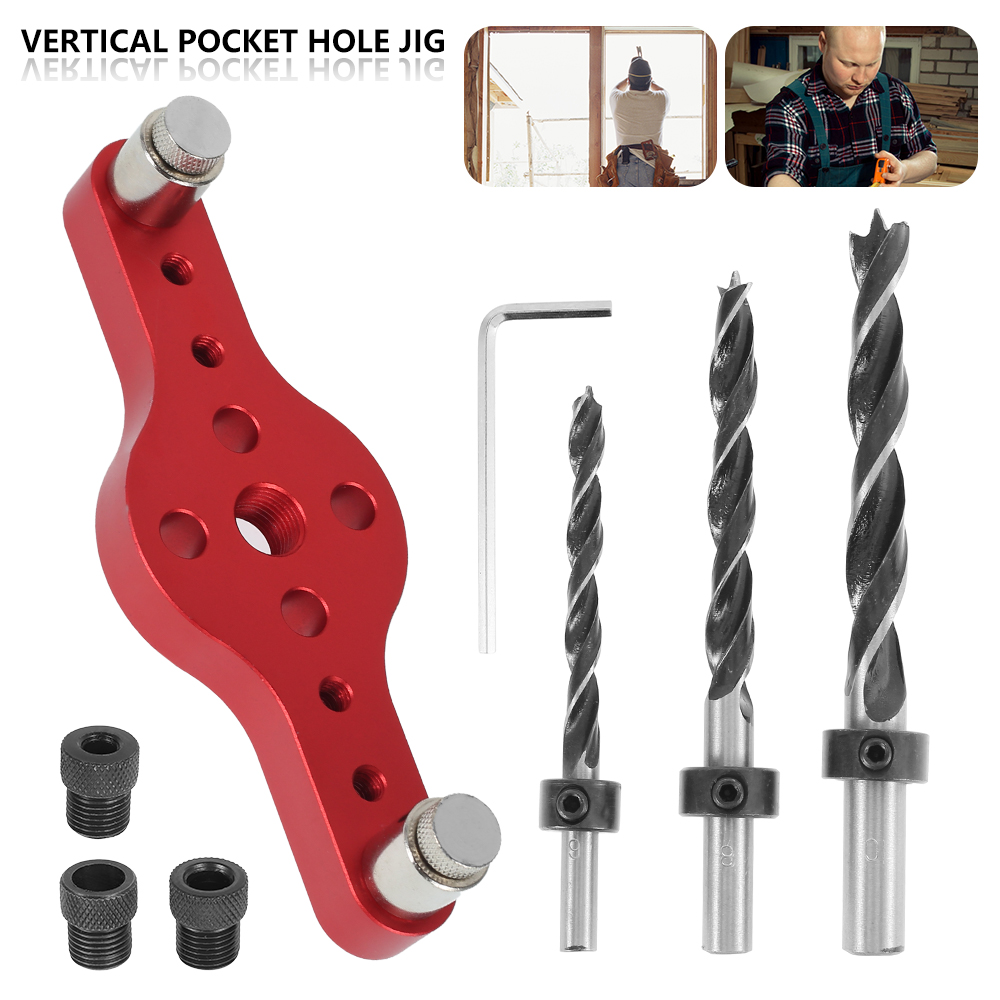Pocket Hole Jig - سبيكة عمودي جيب ثقب الرقصة النجارة