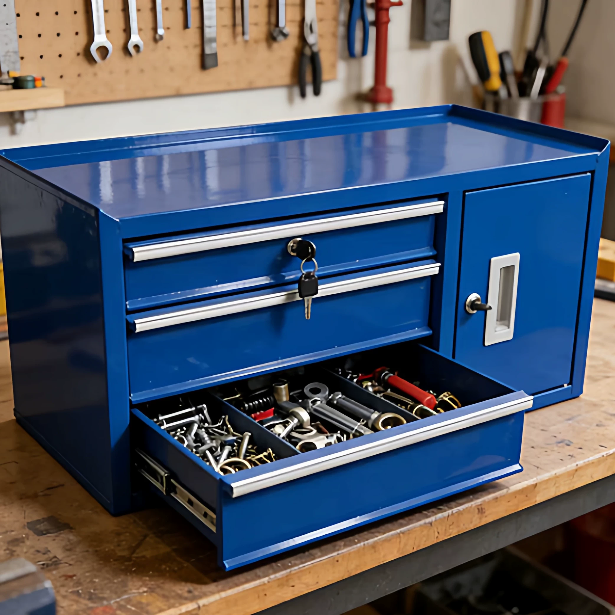 Tools Box For Workshop - خزانة أدوات معدنية متعددة الاستخدامات للمكتب،