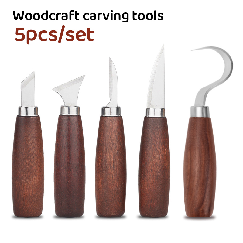 Chisel Set Wood - 5 قطعة أدوات لنحت الخشب إزميل