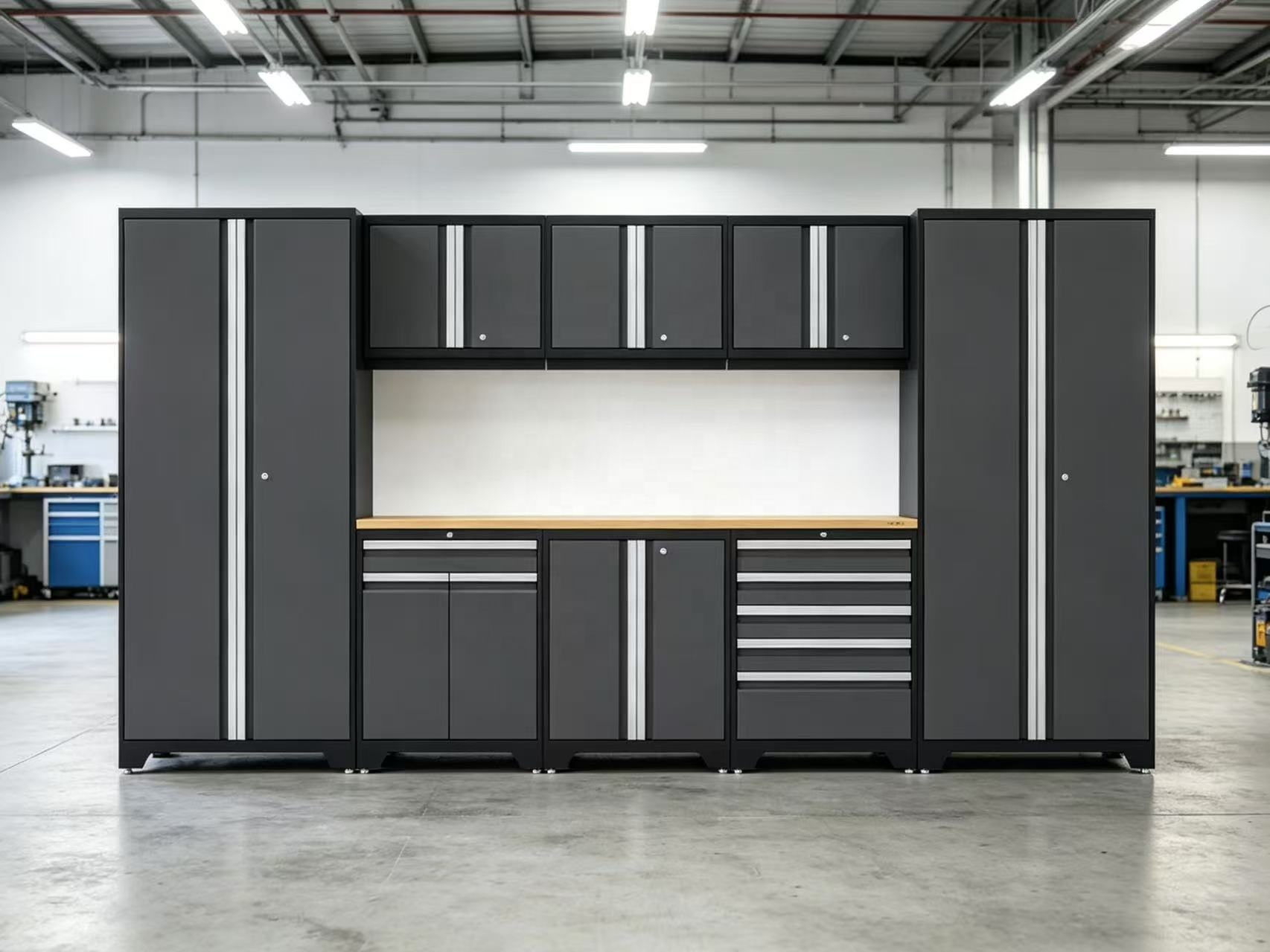 Workshop Tools Bench - نظام تخزين معدني للجراج من CYD،