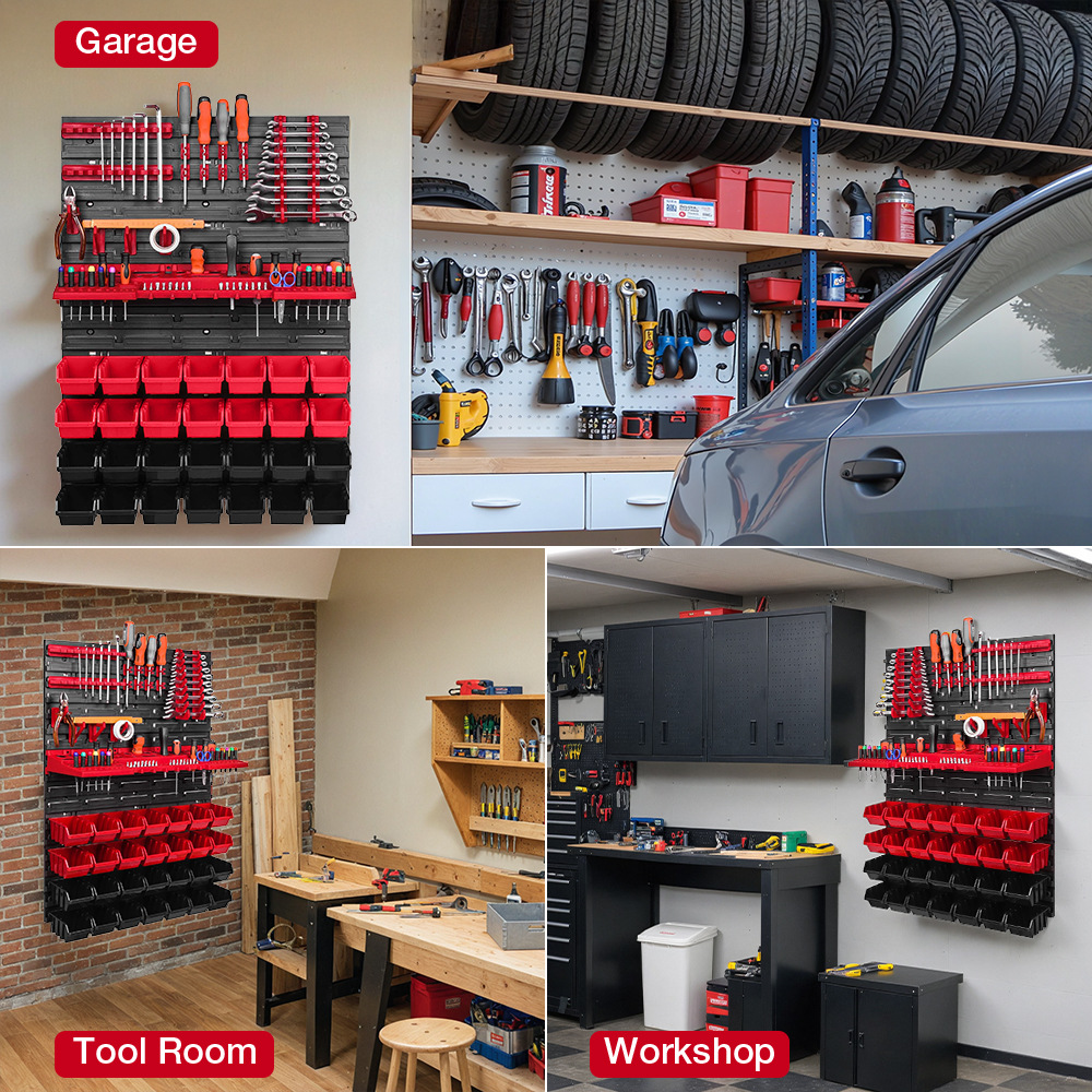 Tools Box For Workshop - رف تخزين أدوات للحائط مع 28