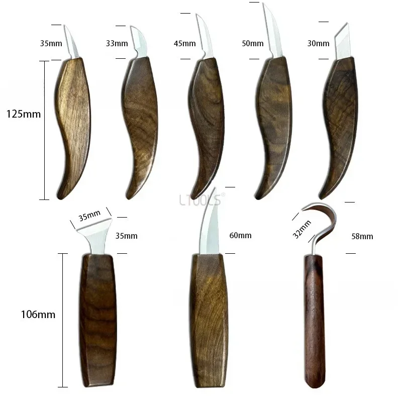 Chisel Set Wood - جديد صغير النجارة نحت طقم السكاكين