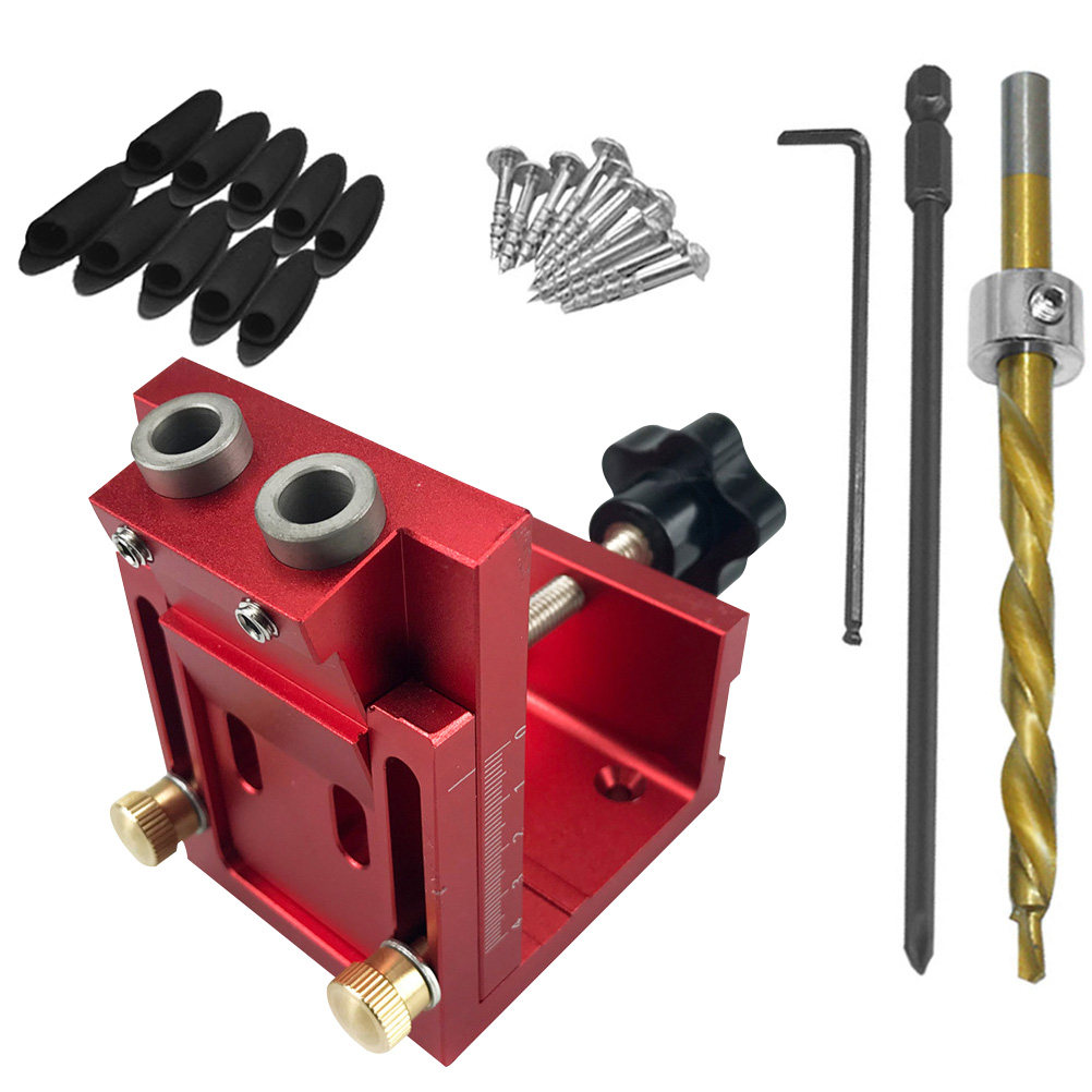 Pocket Hole Jig - 1 مجموعة أدوات تحديد مواقع الثقوب