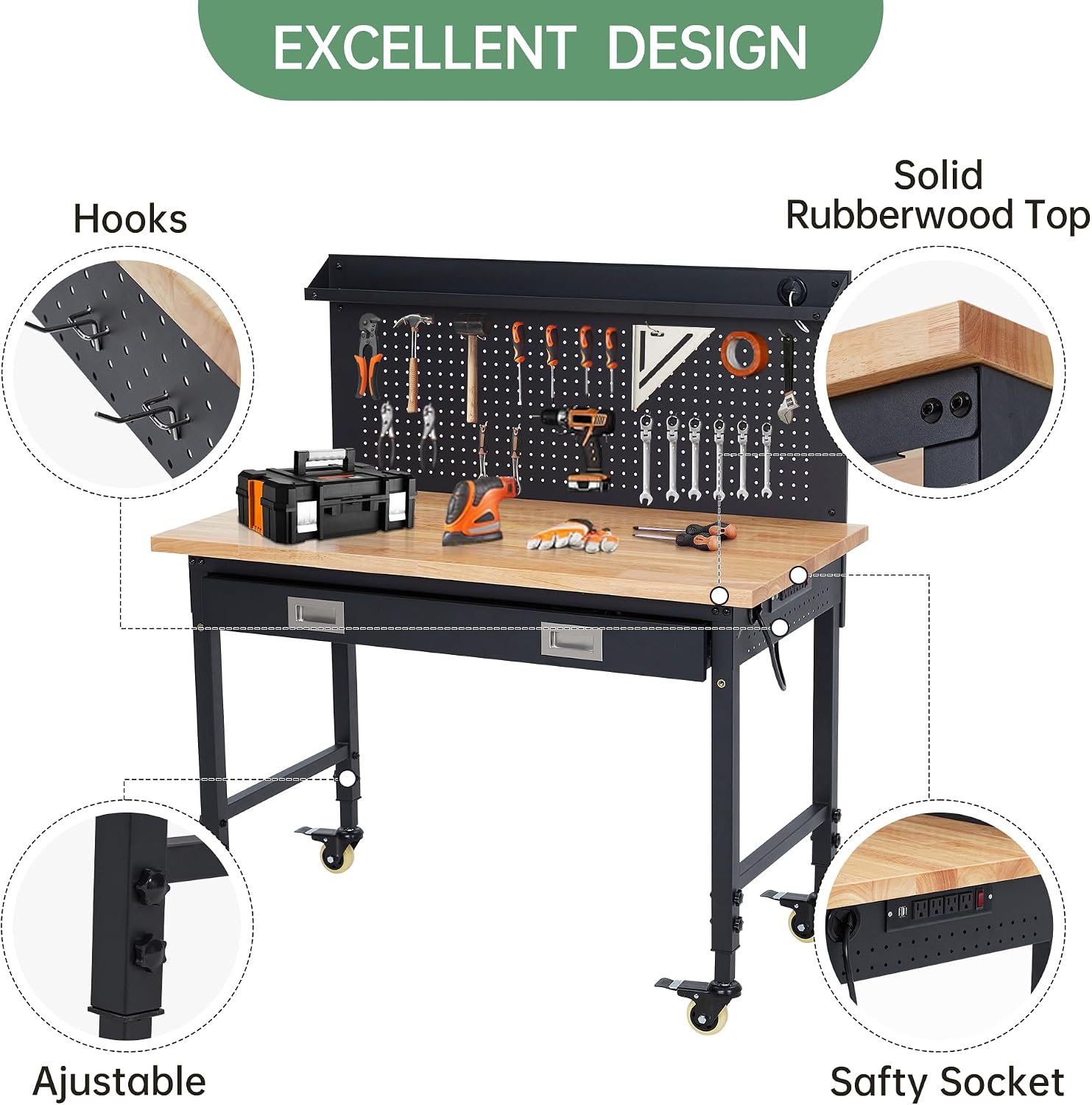 طاولة عمل قابلة للتعديل من تاك - مراجعة Workshop Tools Bench وسعره