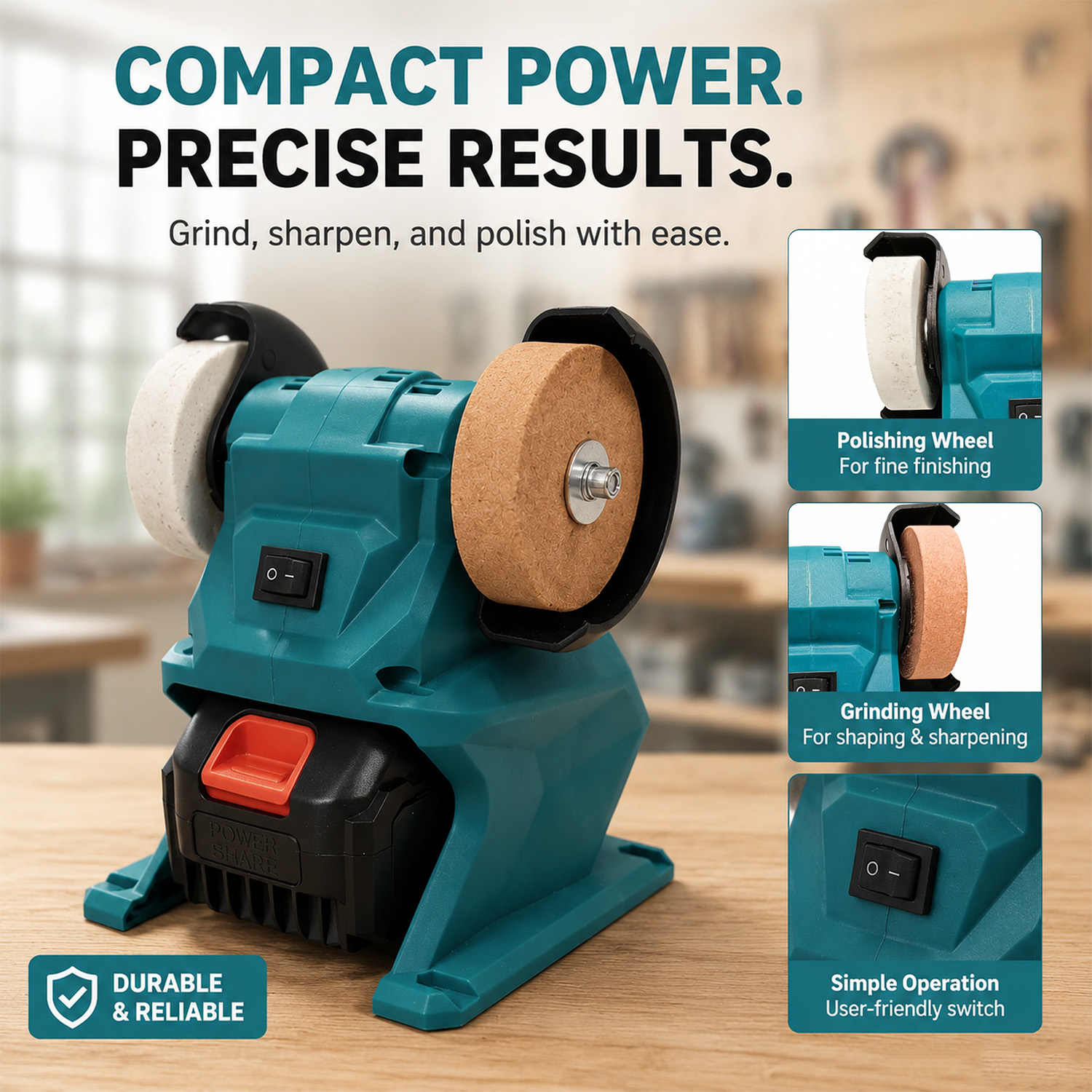 آلة جلخ مكتبية لاسلكية IONTOOL - مراجعة Workshop Tools Knife Sharpener وسعره