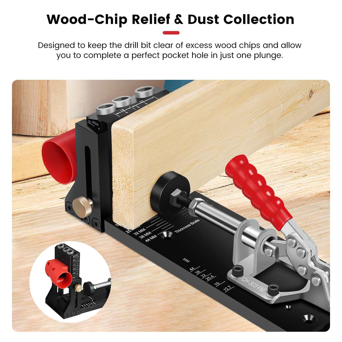 Joynoyjoy-wood-Doweling Jig ،  - مراجعة Pocket Hole Jig وسعره