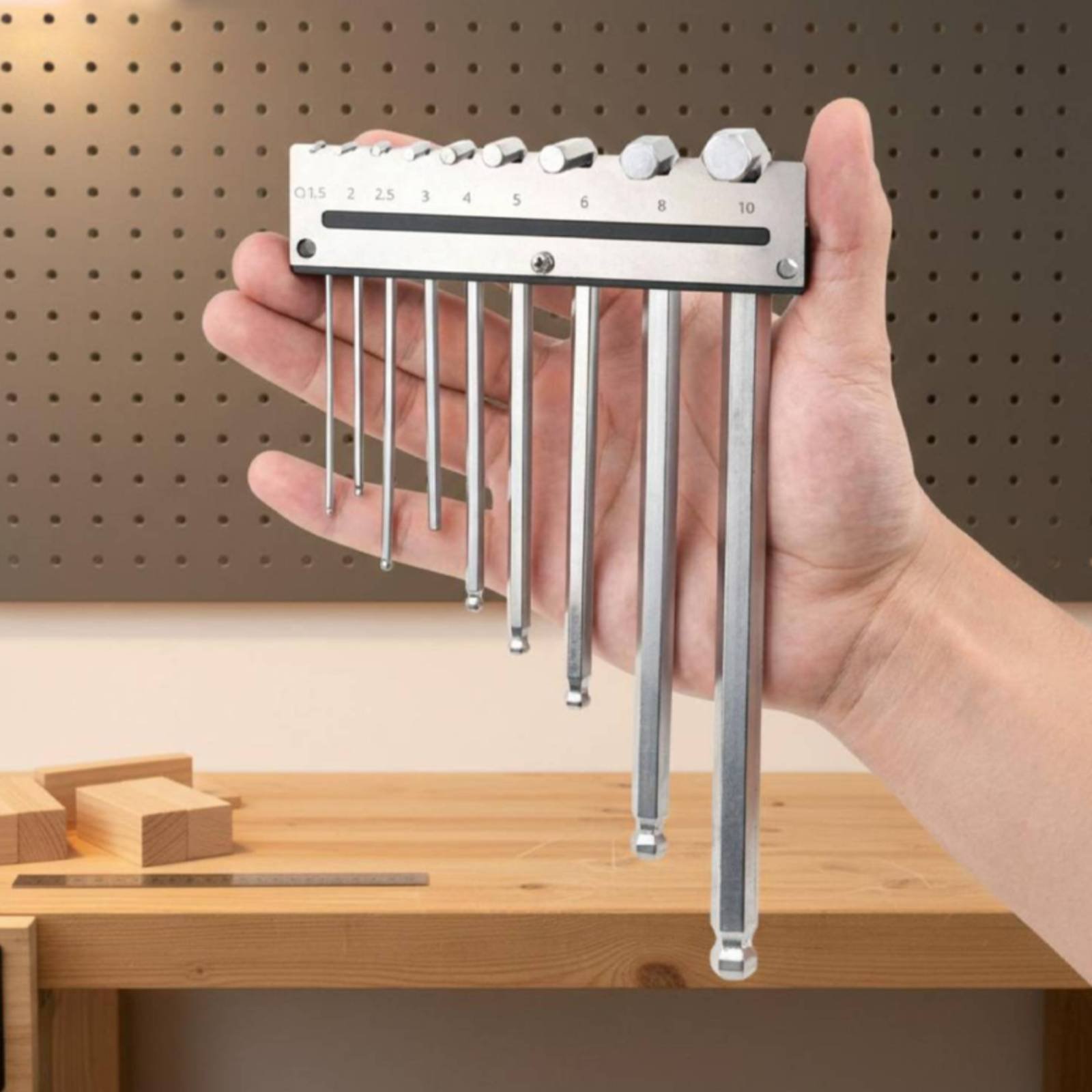 حامل مفاتيح سداسية معدني يثبت  - مراجعة Tools In Metal Workshop وسعره