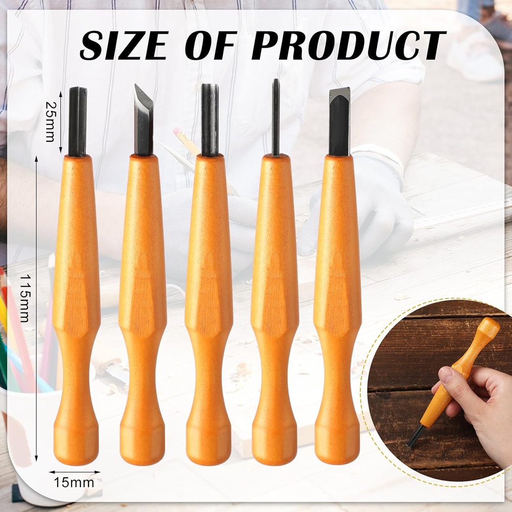 5 قطع من أدوات نحت Linocut مجم - مراجعة Chisel Set Wood وسعره