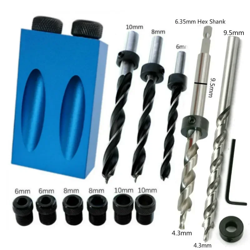 طقم أدوات نجارة لعمل ثقوب الجي - مراجعة Pocket Hole Jig وسعره