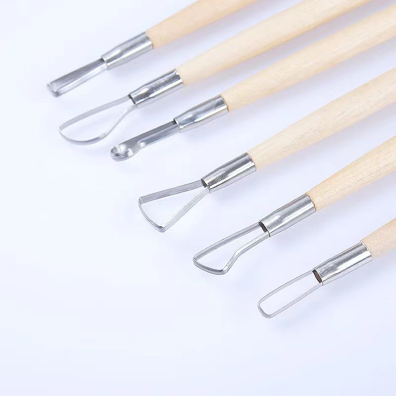 6 قطعة مقبض خشبي الشمع الفخار  - مراجعة Chisel Set Wood وسعره